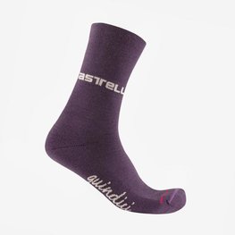 CASTELLI Klassische Fahrradsocken - QUINDICI SOFT MERINO W - Lila