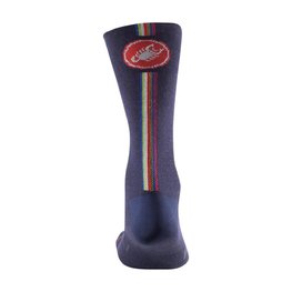 CASTELLI Klassische Fahrradsocken - RACING STRIPE 18 - Blau