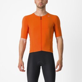 CASTELLI Kurzarm Fahrradtrikot - PREMIO BLACK - Orange
