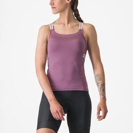 CASTELLI Fahrrad-Muskelshirt - BAVETTE TOP - Lila