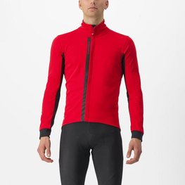 CASTELLI Fahrrad-Thermojacke - ENTRATA - Rot