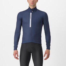 CASTELLI Langarm Fahrradtrikot für den Winter - ENTRATA THERMAL - Blau