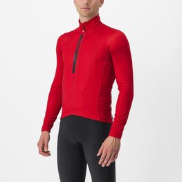 CASTELLI Langarm Fahrradtrikot für den Winter - ENTRATA THERMAL - Rot