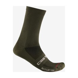 CASTELLI Klassische Fahrradsocken - RE-CYCLE THERMAL 18 - Braun