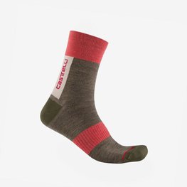 CASTELLI Klassische Fahrradsocken - VELOCISSIMA THERMAL - Grün