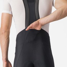 CASTELLI Kurze Fahrradhose mit Trägern - ESPRESSO - Schwarz