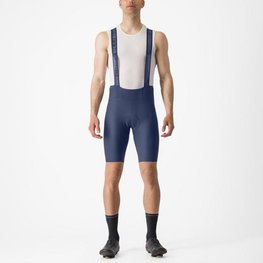 CASTELLI Kurze Fahrradhose mit Trägern - ESPRESSO - Blau
