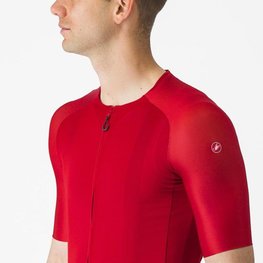 CASTELLI Kurzarm Fahrradtrikot - AERO RACE 7.0 - Rot