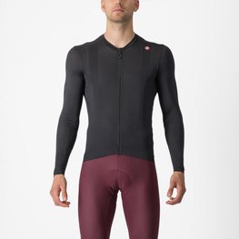 CASTELLI Langarm Fahrradtrikot für den Sommer - ESPRESSO - Anthrazit