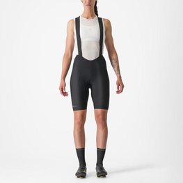 CASTELLI Kurze Fahrradhose mit Trägern - ESPRESSO W DT - Schwarz