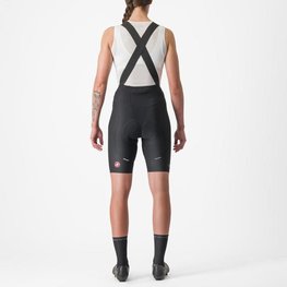 CASTELLI Kurze Fahrradhose mit Trägern - ESPRESSO W DT - Schwarz