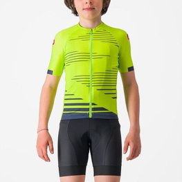 CASTELLI Kurzarm Fahrradtrikot - AERO KID - Gelb