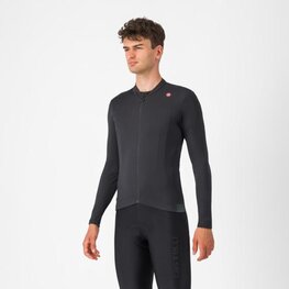 CASTELLI Langarm Fahrradtrikot für den Winter - ESPRESSO THERMAL - Anthrazit