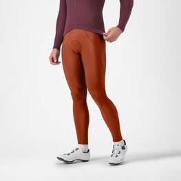 CASTELLI Lange Fahrradhose mit Trägern - ESPRESSO - Rot