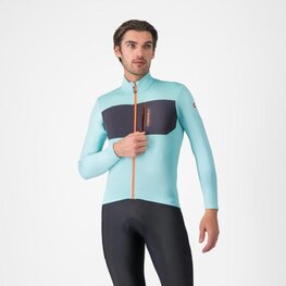 CASTELLI Langarm Fahrradtrikot für den Winter - UNLIMITED TRAIL 2 - Hellblau