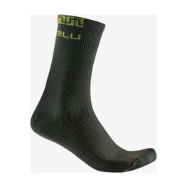 CASTELLI Klassische Fahrradsocken - BANDITO MERINO 18 - Grün