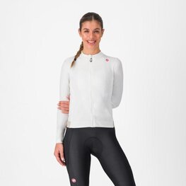 CASTELLI Langarm Fahrradtrikot für den Winter - ESPRESSO THERMAL W - Weiß