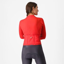 CASTELLI Langarm Fahrradtrikot für den Winter - ESPRESSO THERMAL W - Orange