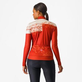 CASTELLI Langarm Fahrradtrikot für den Winter - UNLIMITED THERMAL 2 W - Rot