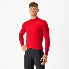 CASTELLI Langarm Fahrradtrikot für den Winter - AERO RACE - Rot