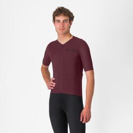 CASTELLI Kurzarm Fahrradtrikot - PREMIO EVO - bordeaux