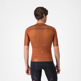 CASTELLI Kurzarm Fahrradtrikot - AERO RACE 8S - Braun
