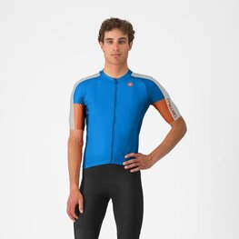 CASTELLI Kurzarm Fahrradtrikot - ENTRATA 6 - Blau