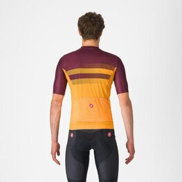 CASTELLI Kurzarm Fahrradtrikot - SIMBOLO - Gelb/bordeaux