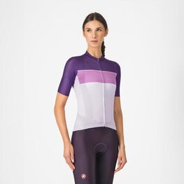 CASTELLI Kurzarm Fahrradtrikot - ELEGANTE - Lila/Rosa/Weiß