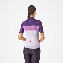 CASTELLI Kurzarm Fahrradtrikot - ELEGANTE - Lila/Rosa/Weiß