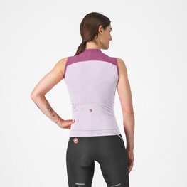 CASTELLI Ärmelloses Fahrradtrikot - SOLE - Lila/Weiß