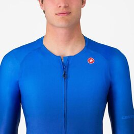 CASTELLI Langarm Fahrradtrikot für den Sommer - UPF LONG - Blau