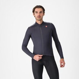 CASTELLI Langarm Fahrradtrikot für den Winter - PURO 4 - Grau