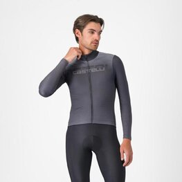 CASTELLI Langarm Fahrradtrikot für den Winter - APICE - Grau
