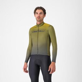 CASTELLI Langarm Fahrradtrikot für den Winter - APICE - Grün