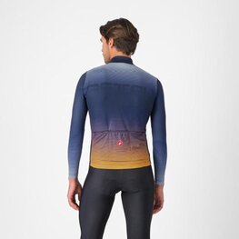 CASTELLI Langarm Fahrradtrikot für den Winter - APICE - Blau