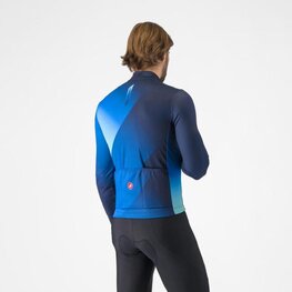 CASTELLI Langarm Fahrradtrikot für den Winter - AMPLIFY - Blau