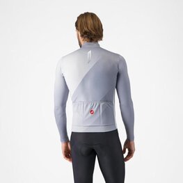 CASTELLI Langarm Fahrradtrikot für den Winter - AMPLIFY - Grau