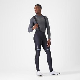 CASTELLI Lange Fahrradhose mit Trägern - POLARE 4 - Schwarz