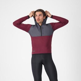 CASTELLI Kapuzenpullover - UNLIMITED ROAM - bordeaux