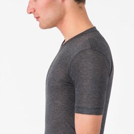 CASTELLI Kurzarm Fahrrad-Shirt - MEDIO BASE LAYER - Grau