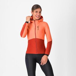CASTELLI Fahrrad-Thermojacke - UNLIMITED W - Orange/Rot