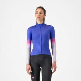CASTELLI Langarm Fahrradtrikot für den Winter - CORSO THERMAL - Lila