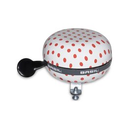 BASIL Fahrradklingel - POLKADOT BIG BELL - Weiß/Rot