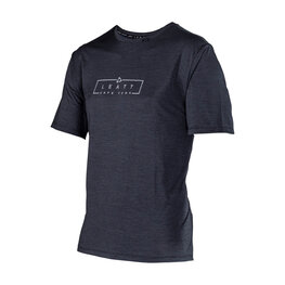 LEATT Kurzarm Fahrradtrikot - MTB TRAIL 1.0 - Schwarz