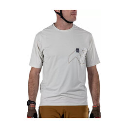 LEATT Kurzarm Fahrradtrikot - MTB TRAIL 1.0 X-FLOW - Grau