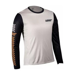 LEATT Langarm Fahrradtrikot für den Sommer - MTB ENDURO 4.0 W - Weiß/Schwarz