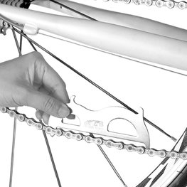 SUPER B Messgerät - CHAIN CHECKER/HOOK TB-3326 - Silber