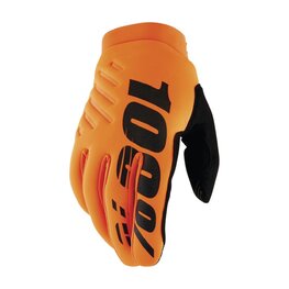 100% SPEEDLAB Langfinger-Fahrradhandschuhe - BRISKER JR - Orange/Schwarz