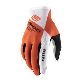 100% SPEEDLAB Langfinger-Fahrradhandschuhe - CELIUM - Orange/Weiß